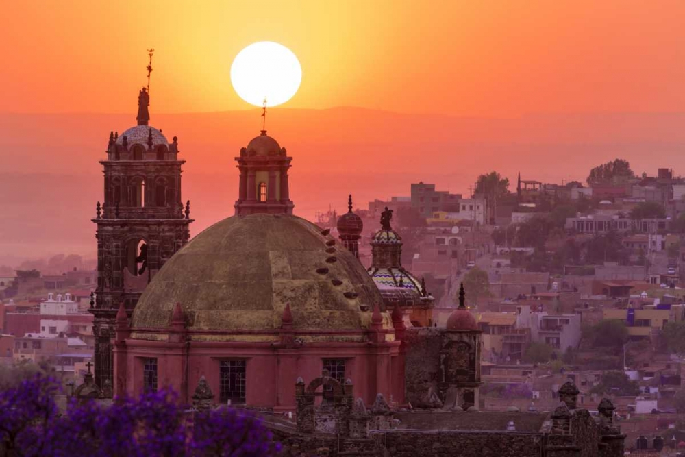 Mexico City overview at sunset